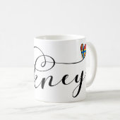 Orkney Flag in Heart, Northern Isles, Scotland Koffiemok (Voorkant rechts)