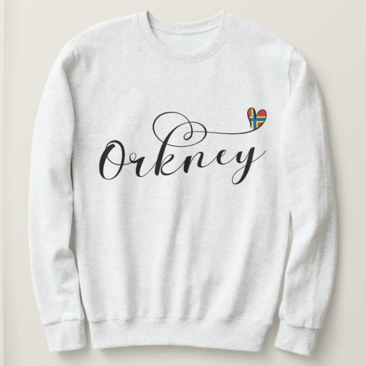 Orkney Flag in Heart, Northern Isles, Scotland Trui (Design voorkant)