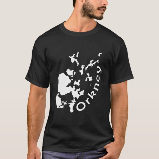 Orkney Islands kaart T-shirt (Voorkant)