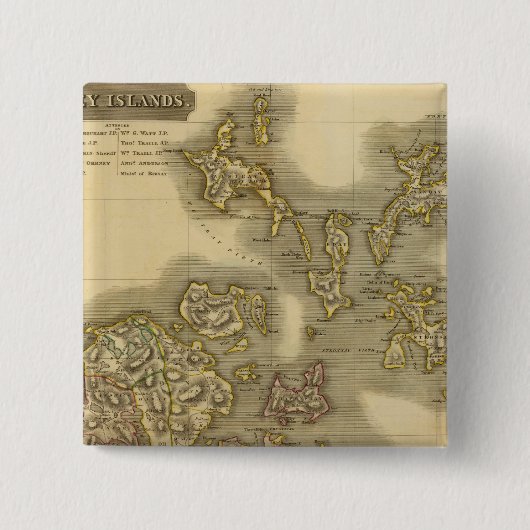 Orkney Islands Vierkante Button 5,1 Cm (Voorkant)