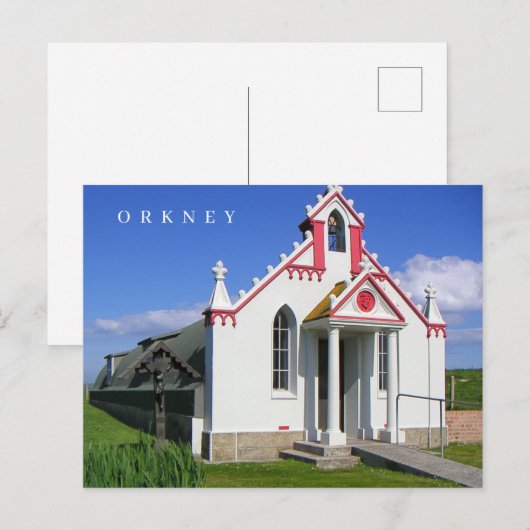 Orkney Italiaans kapel uitzicht briefkaart (Voorkant / Achterkant)