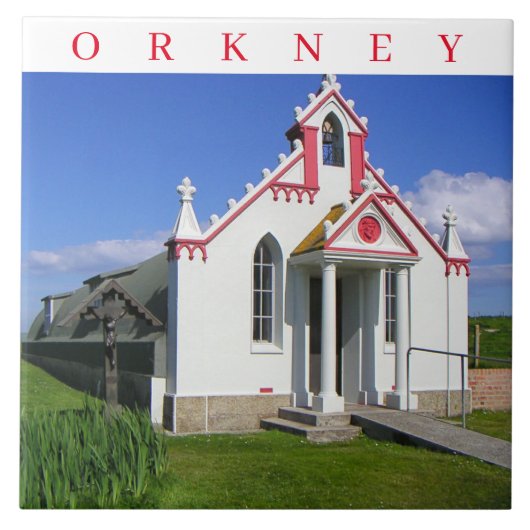 Orkney Italy Chapel uitzicht keramische tegel Tegeltje (Voorkant)