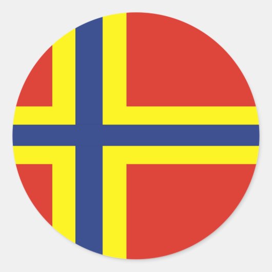 orkney land vlag groot - brittannië verenigd konin ronde sticker (Voorkant)