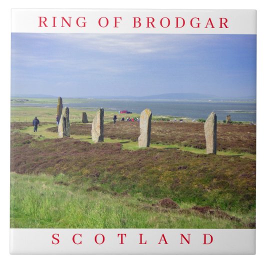 Orkney Ring of Brodgar uitzicht keramische tegel Tegeltje (Voorkant)