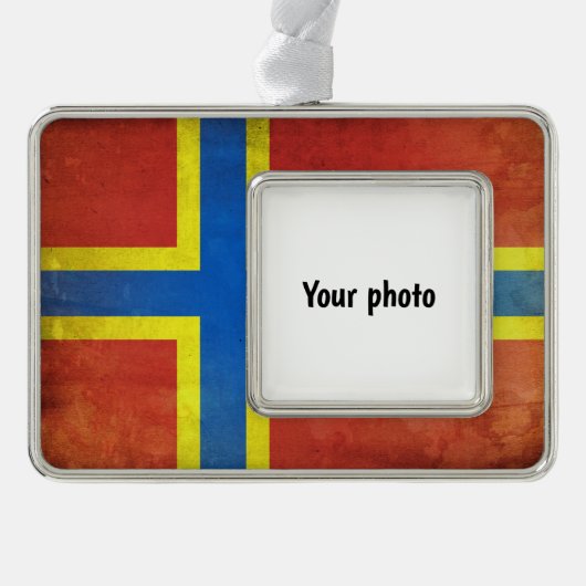Orkney Verzilverd Omlijst Ornament (Voorkant)