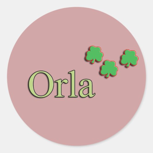 Orla aangepaste naam Stickers (Voorkant)