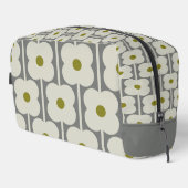 Orla Kiely Abacus Flower Lined Eyelet Wit, Grijs Toilettasje (Rechterhoek)
