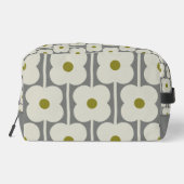 Orla Kiely Abacus Flower Lined Eyelet Wit, Grijs Toilettasje (Achterkant)