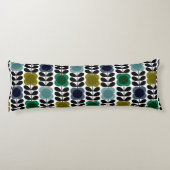 Orla Kiely Spot Bloemen Stem, Blauw Groen Lichaamskussen (Achterkant)