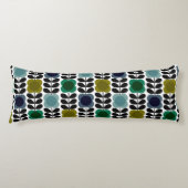 Orla Kiely Spot Bloemen Stem, Blauw Groen Lichaamskussen (Voorkant)