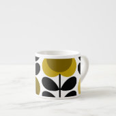 Orla Kiely Vrolijke Plek Bloemen Stem, Geel Grijs Espresso Kop (Voorkant rechts)