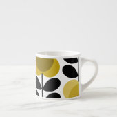 Orla Kiely Vrolijke Plek Bloemen Stem, Geel Grijs Espresso Kop (Rechts)