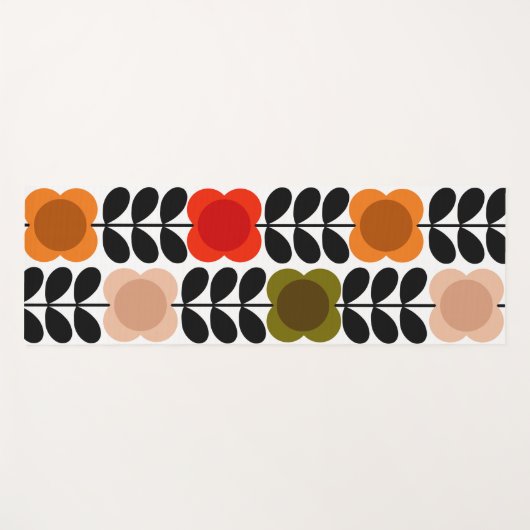 Orla Kiely Vrolijke Plek Bloemen Stem, Tomaat Rood Yogamat (Voorkant (horizontaal))