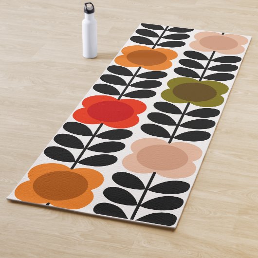 Orla Kiely Vrolijke Plek Bloemen Stem, Tomaat Rood Yogamat (In situ)