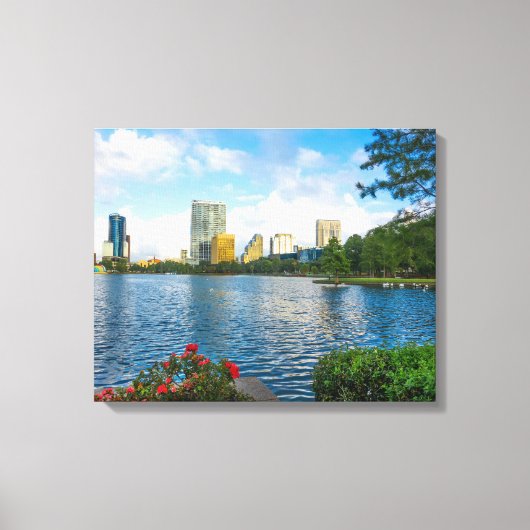 Orland Florida Lake Eola Canvas Afdruk (Voorkant)