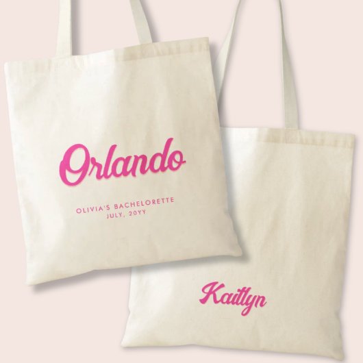 Orlando Bachelorette Party Gepersonaliseerde Canva Tote Bag