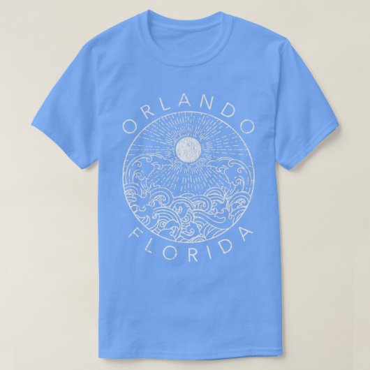Orlando Beach Florida Vakantie Ocean Retro Souveni T-shirt (Design voorkant)