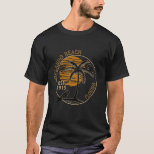 Orlando Beach Florida Vintage Zonsondergang Palmbo T-shirt