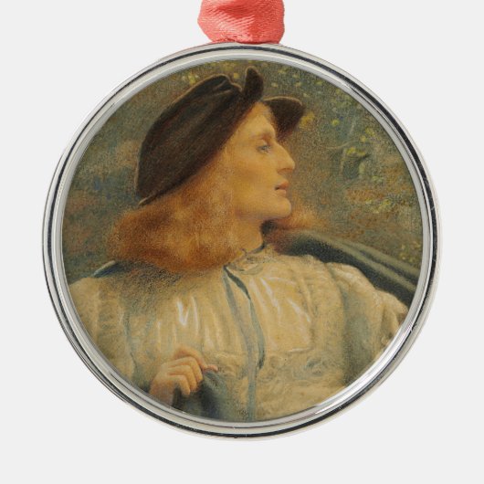 Orlando (Beauful Young Man) (door E.R. Hughes) Metalen Ornament (Voorkant)