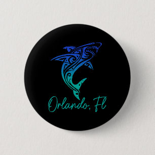 Orlando Fl Haai Scu Duiken Surfer Surfen Florida S Ronde Button 5,7 Cm