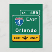 Orlando, FL Road Sign Briefkaart (Voorkant)