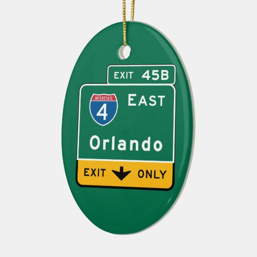 Orlando, FL Road Sign Keramisch Ornament (Links)