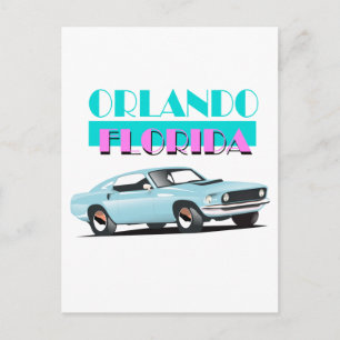Orlando Florida 80s poster Briefkaart