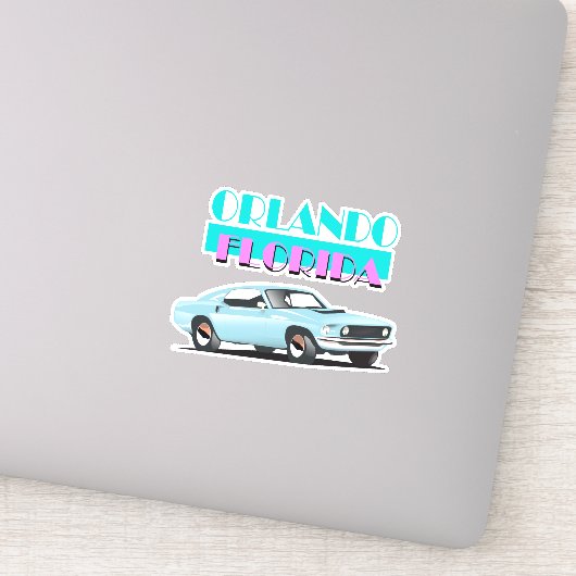 Orlando Florida 80s poster Sticker (Detail)