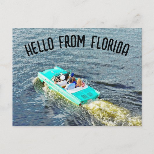 ORLANDO. FLORIDA AMFIBISCHE AUTO BRIEFKAARTEN (Voorkant)