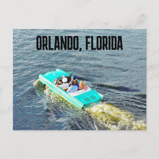 ORLANDO. FLORIDA AMPHICAR BOOT TAXI BRIEFKAARTEN (Voorkant)