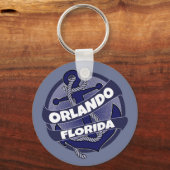 Orlando Florida anchor swirl sleutelhanger (Voorkant)
