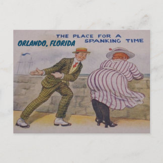 ORLANDO FLORIDA ANSICHTKAARTEN MET EEN VINTAGE BIL BRIEFKAART