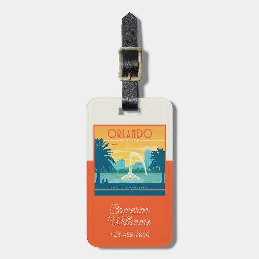 Orlando Florida Bagagelabel (Voorkant verticaal)