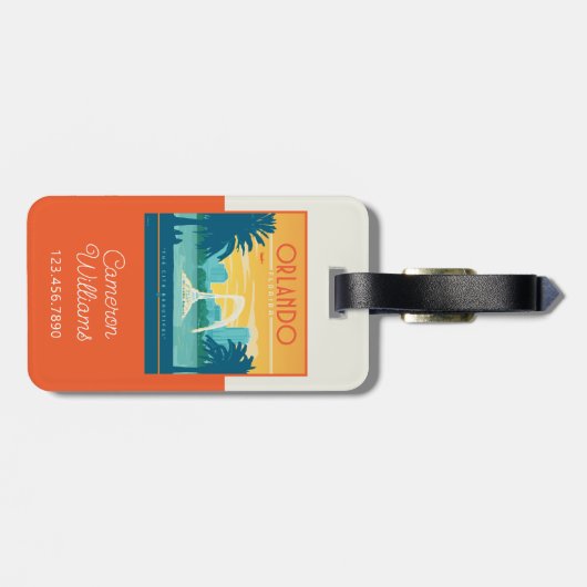 Orlando Florida Bagagelabel (Achterkant horizontaal)