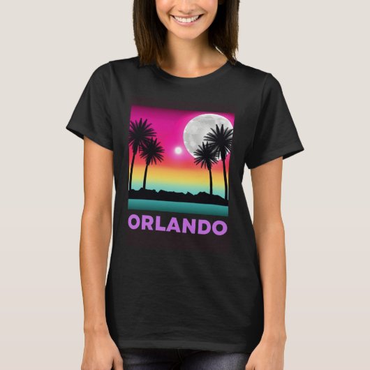 Orlando Florida Beach Retro Vacation T-shirt (Voorkant)