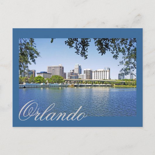 Orlando, Florida bekeken vanuit het Lucernee-meer Briefkaart (Voorkant)
