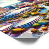 Orlando Florida Beroemde Reisplaatsen waterverf Poster (Hoek)