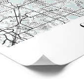 Orlando Florida Blue Water Street Map Poster (Hoek)