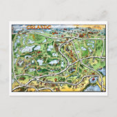 Orlando Florida Cartoon Kaart Briefkaart (Voorkant)