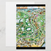 Orlando Florida Cartoon Map Briefpapier (Voorkant / Achterkant)