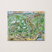 Orlando Florida Cartoon Map Legpuzzel (Horizontaal)