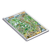 Orlando Florida Cartoon Map Notitieboek (Rechterzijde)