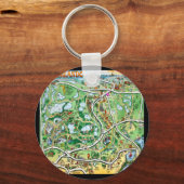 Orlando Florida Cartoon Map Sleutelhanger (Voorkant)