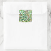 Orlando Florida Cartoon Map Vierkante Sticker (Tas)