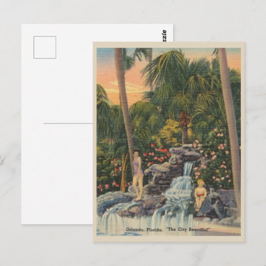  Orlando Florida City Prachtige waterval Briefkaart (Voorkant / Achterkant)