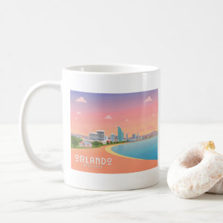 Orlando Florida Coastline Cityscape Pastelreizen Koffiemok