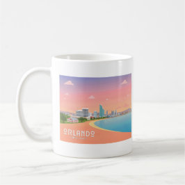 Orlando Florida Coastline Cityscape Pastelreizen Koffiemok