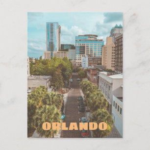 Orlando, Florida downtown foto met naam Briefkaart