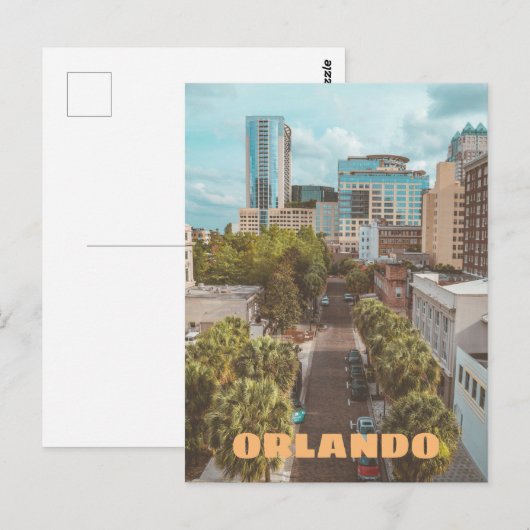 Orlando, Florida downtown foto met naam Briefkaart (Voorkant / Achterkant)