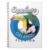 Orlando Florida Explore retro logo. Notitieboek (Voorkant)
